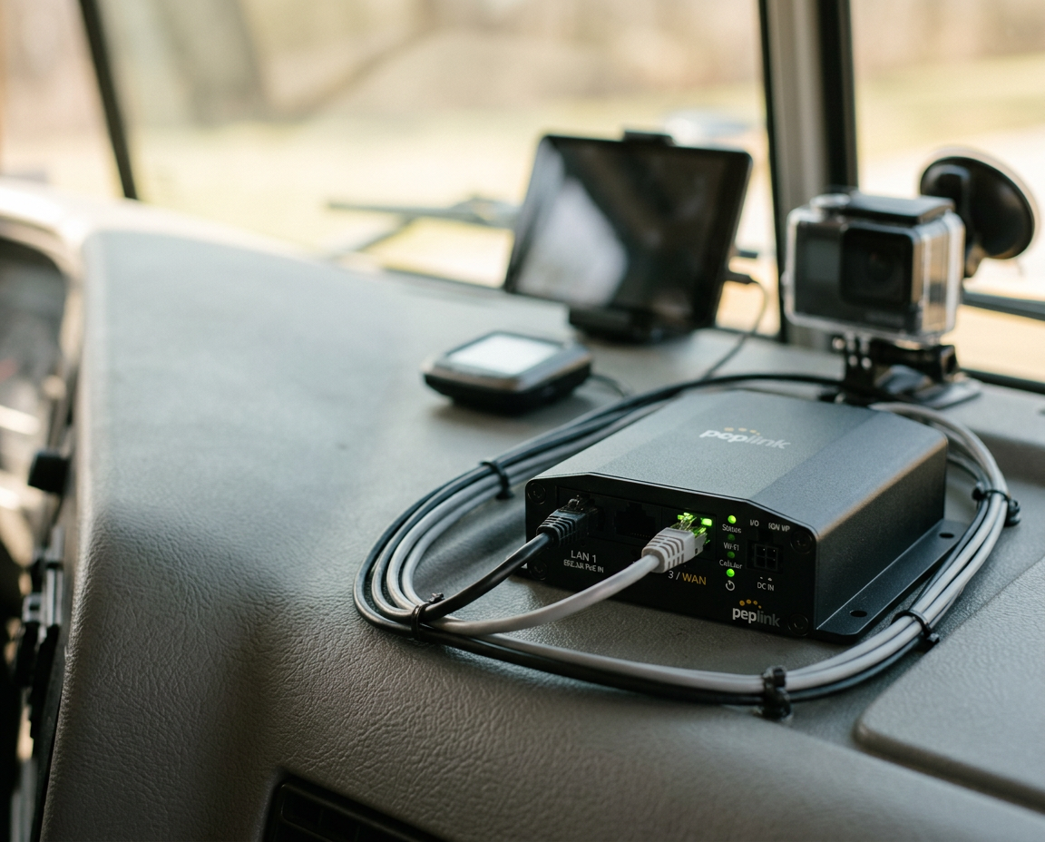 5G vehicle router and antenna for bus connectivity