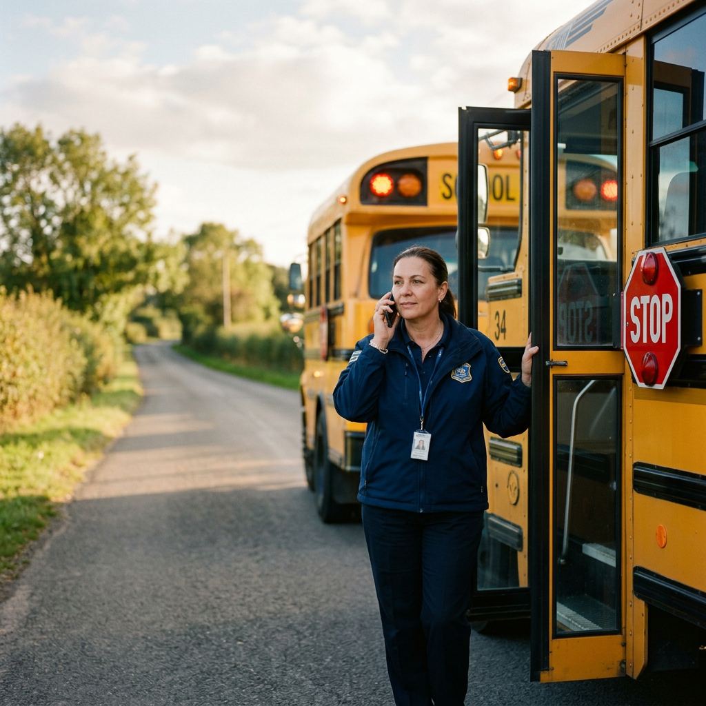 School transportation emergency alert technology for connected devices
