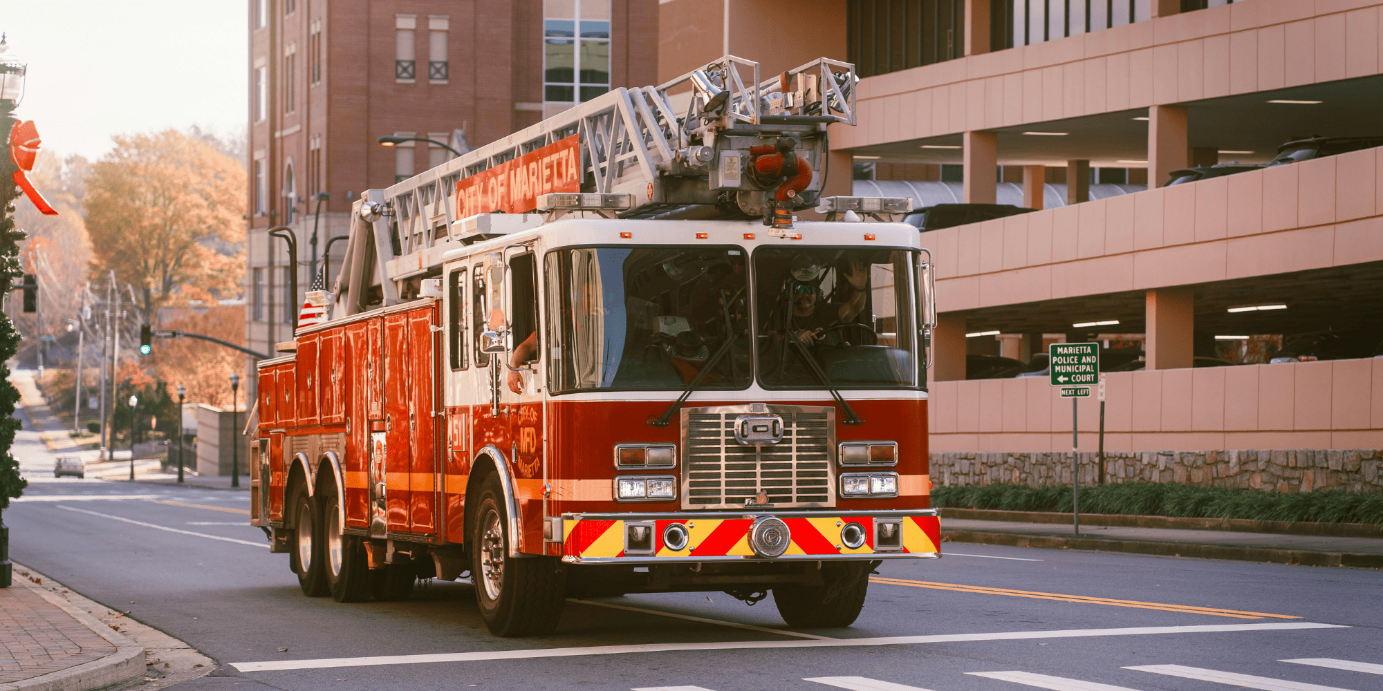 Fire truck connected verhicle