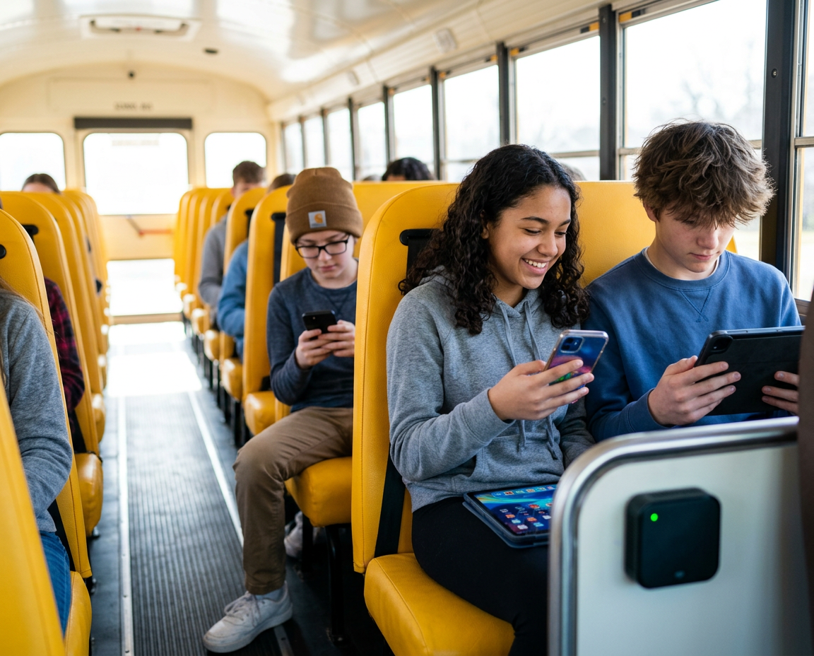 Student Wi-Fi router for school buses