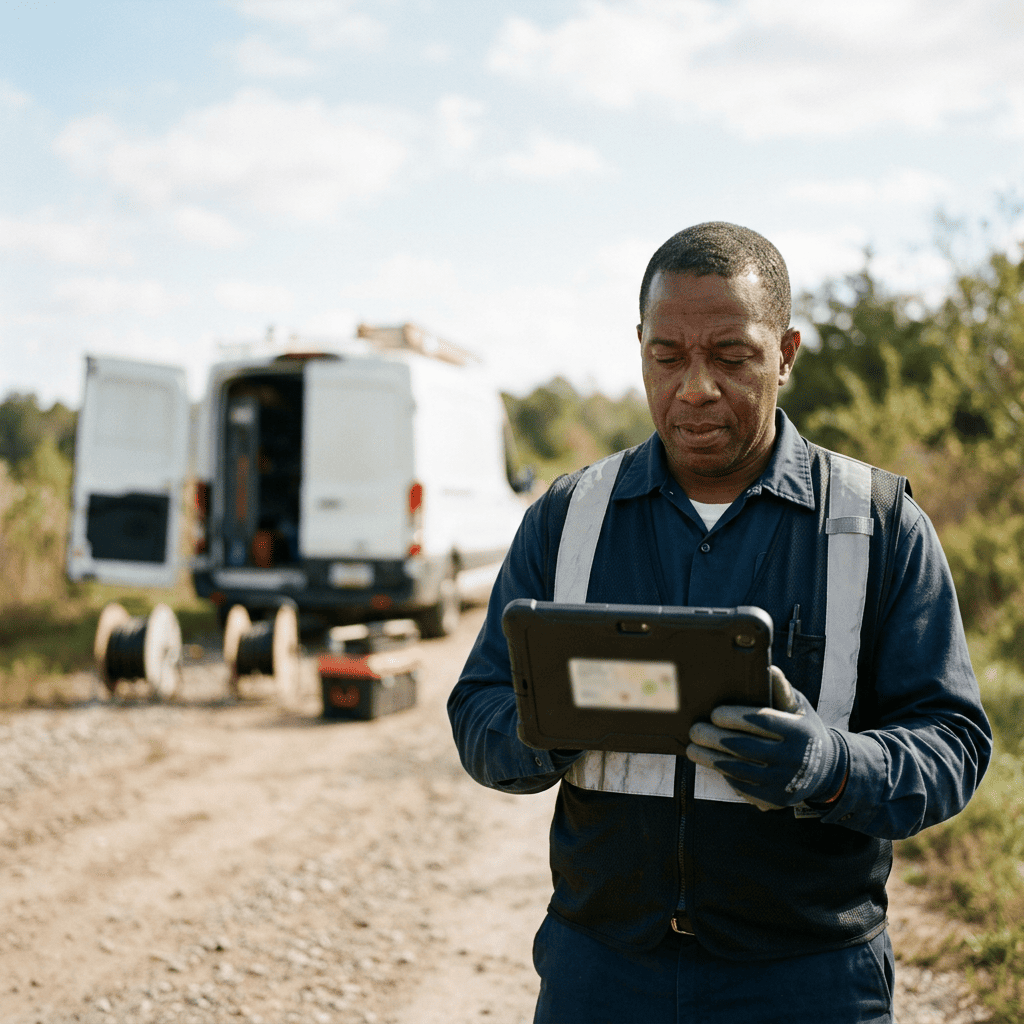 Mobile worker accessing business applications through broadband connectivity