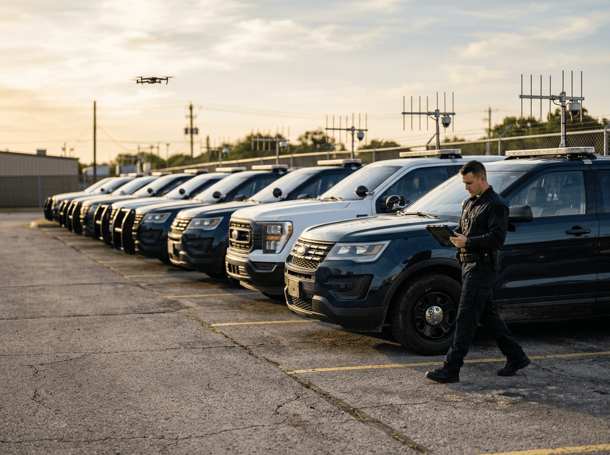 Connected public safety technologies supported by T-Priority, including vehicles and drones