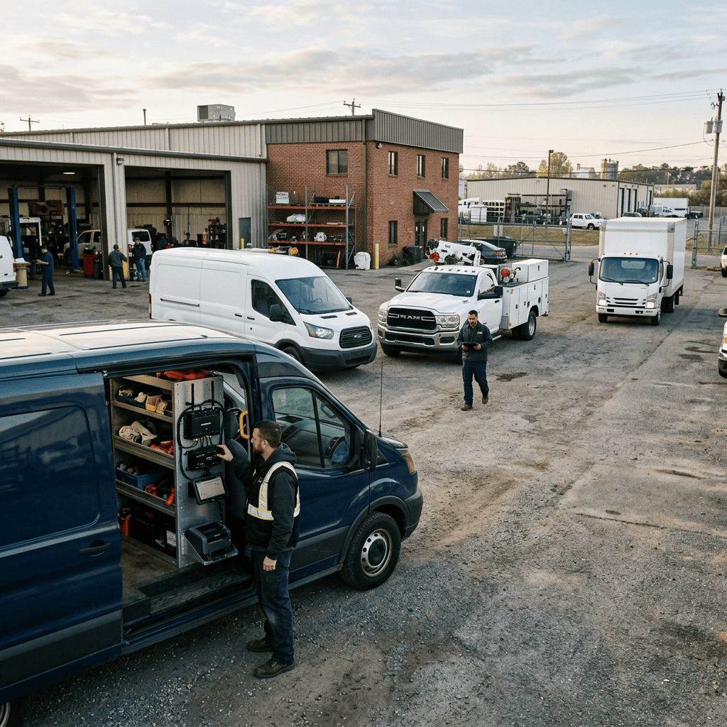 Fleet vehicle using enterprise 5G connectivity and rugged onboard router